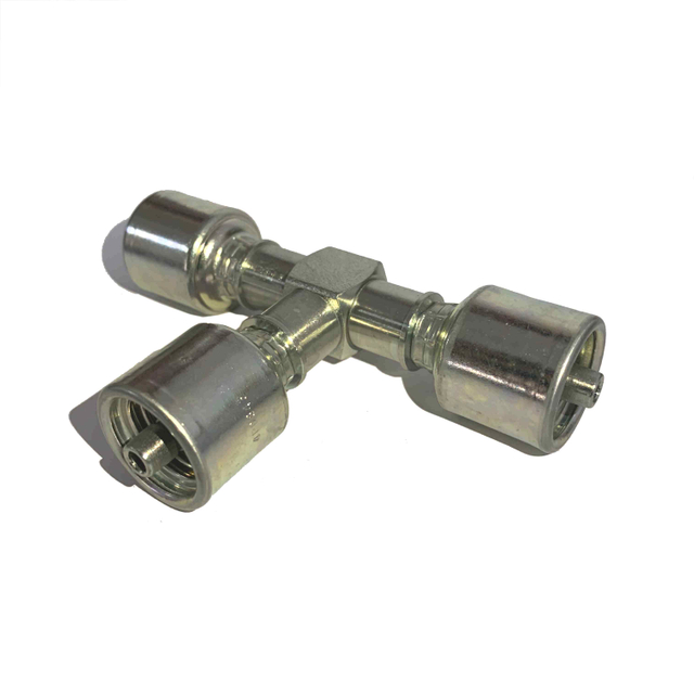 Crimp Hose Fitting Tee Joint for Hydraulic